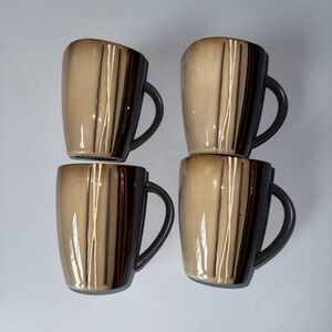 Coffee Mugs Better Homes & Gardens Bazaar Brown Set of 4 Glaze Finish